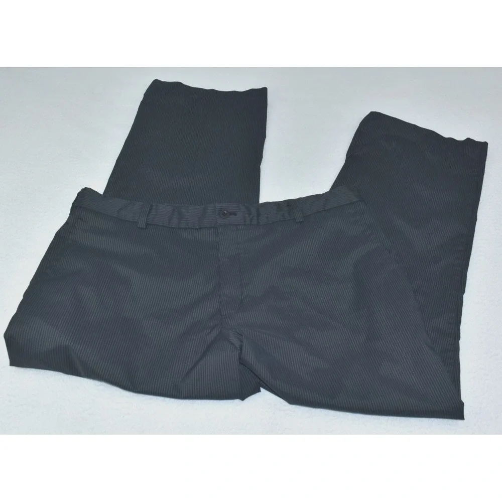 Nike Golf Tour Performance Men Pants 36x32 (27) Dri-Fit Black Striped Read.....